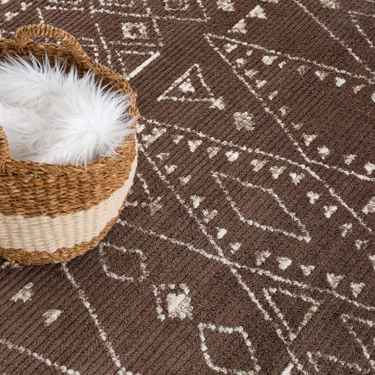 KURZFLOR-TEPPICH April 2292 Braun 120x170 cm - Braun, Textil (120/170cm) - carpet city