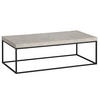 COUCHTISCH in Stein-Optik mit Metallbeinen, Modernes Design, Rechteckig, Groß, Beige 120x60x38 cm - Beige/Schwarz, Holzwerkstoff/Metall (60/120/38cm) - KADIMA DESIGN