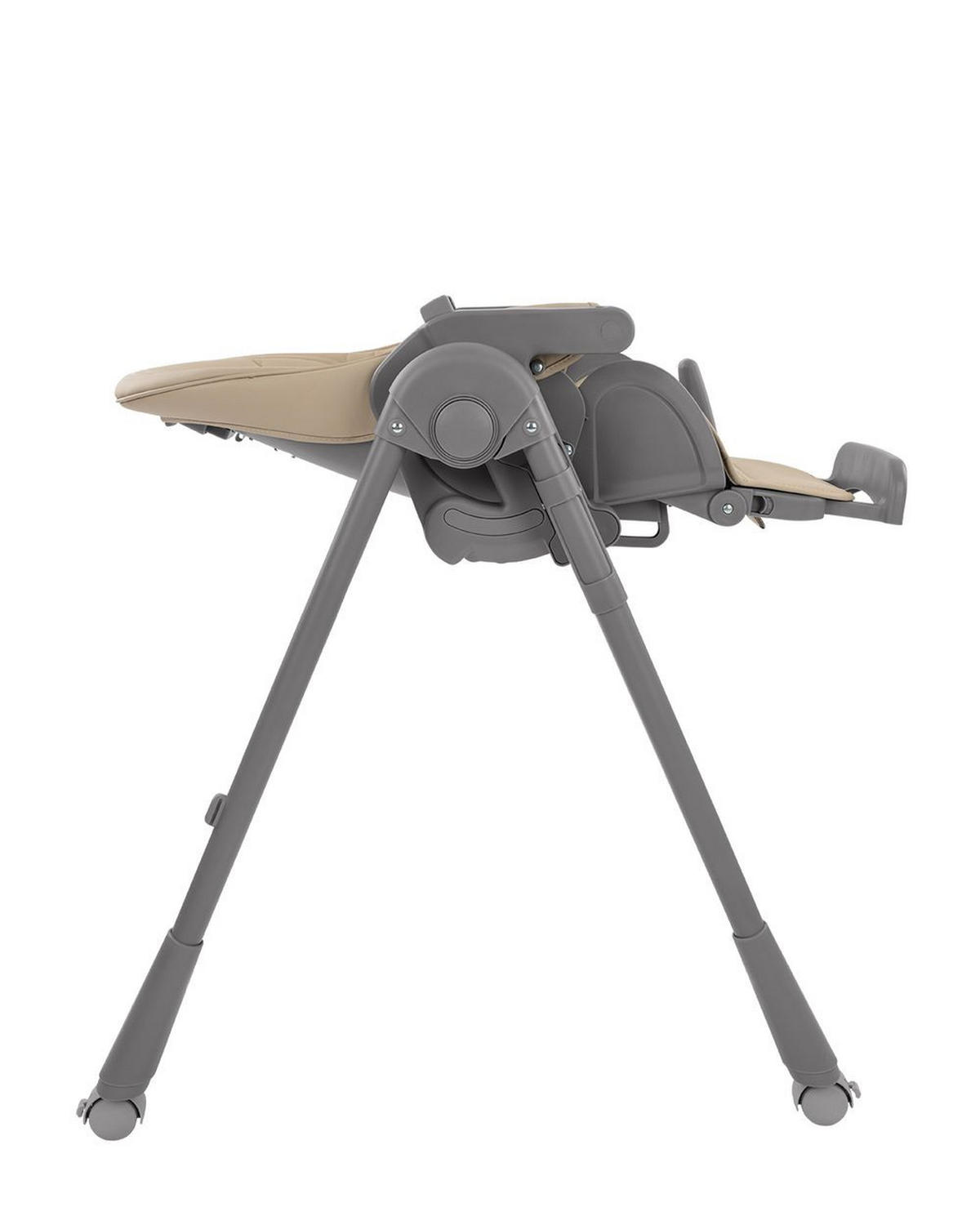 HOCHSTUHL Pastello 2 beige klappbar höhenverstellbar Ablagefach Räder - Beige, Metall (55/99/76cm) - Kikka boo