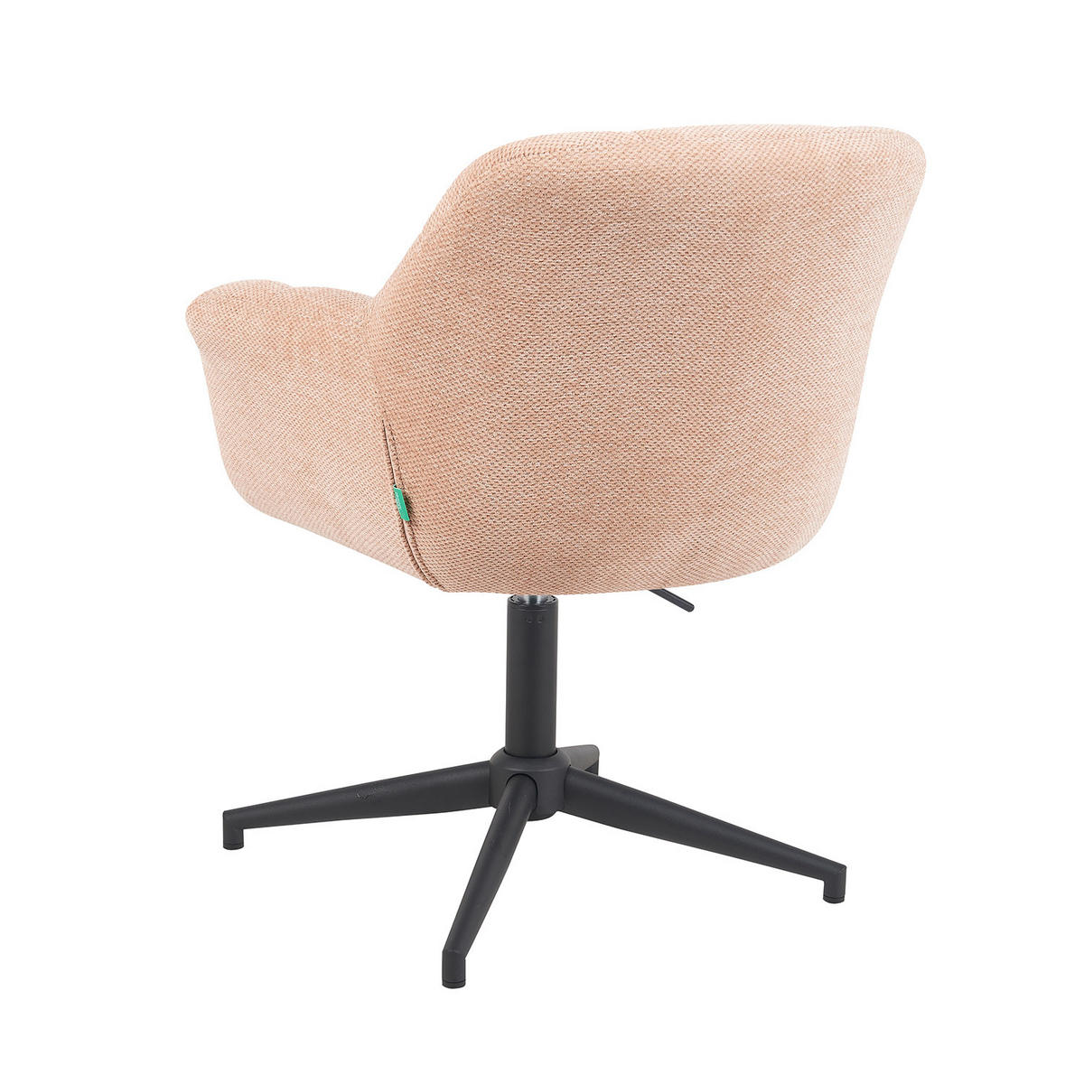 BÜROSTUHL Mika-Nala - Schwarz/Rosa, Textil/Metall (65/78/66cm) - DUBI Möbel