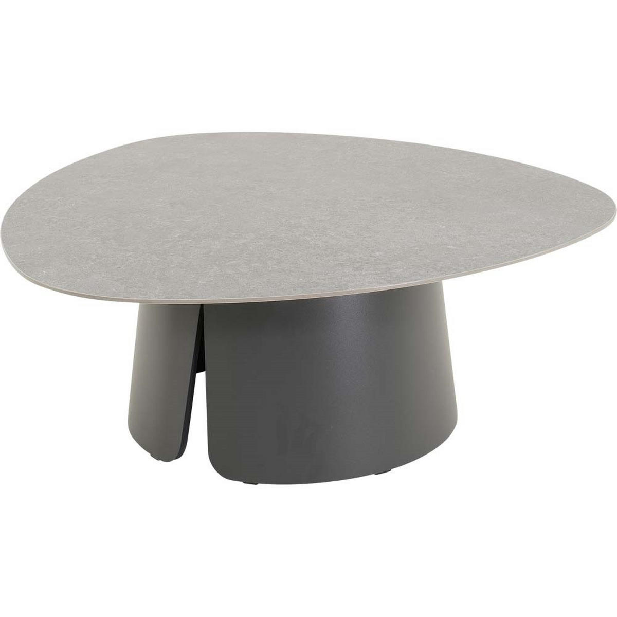 BEISTELLTISCH Alva - Anthrazit - 97/97/37 cm - Dunkelgrau, Metall (97/97/37cm) - Lesli Living