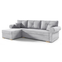ECKSOFA Grau LION Mit Schlaffunktion Links - Grau, Textil (238/85cm) - Sepro Meble