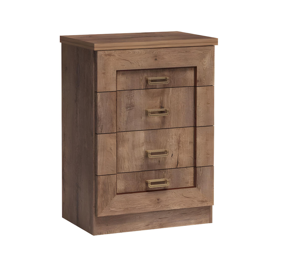 KOMMODE TADEUSZ T-4 - Dunkelbraun, Holzwerkstoff (63/90/44cm) - Meblini