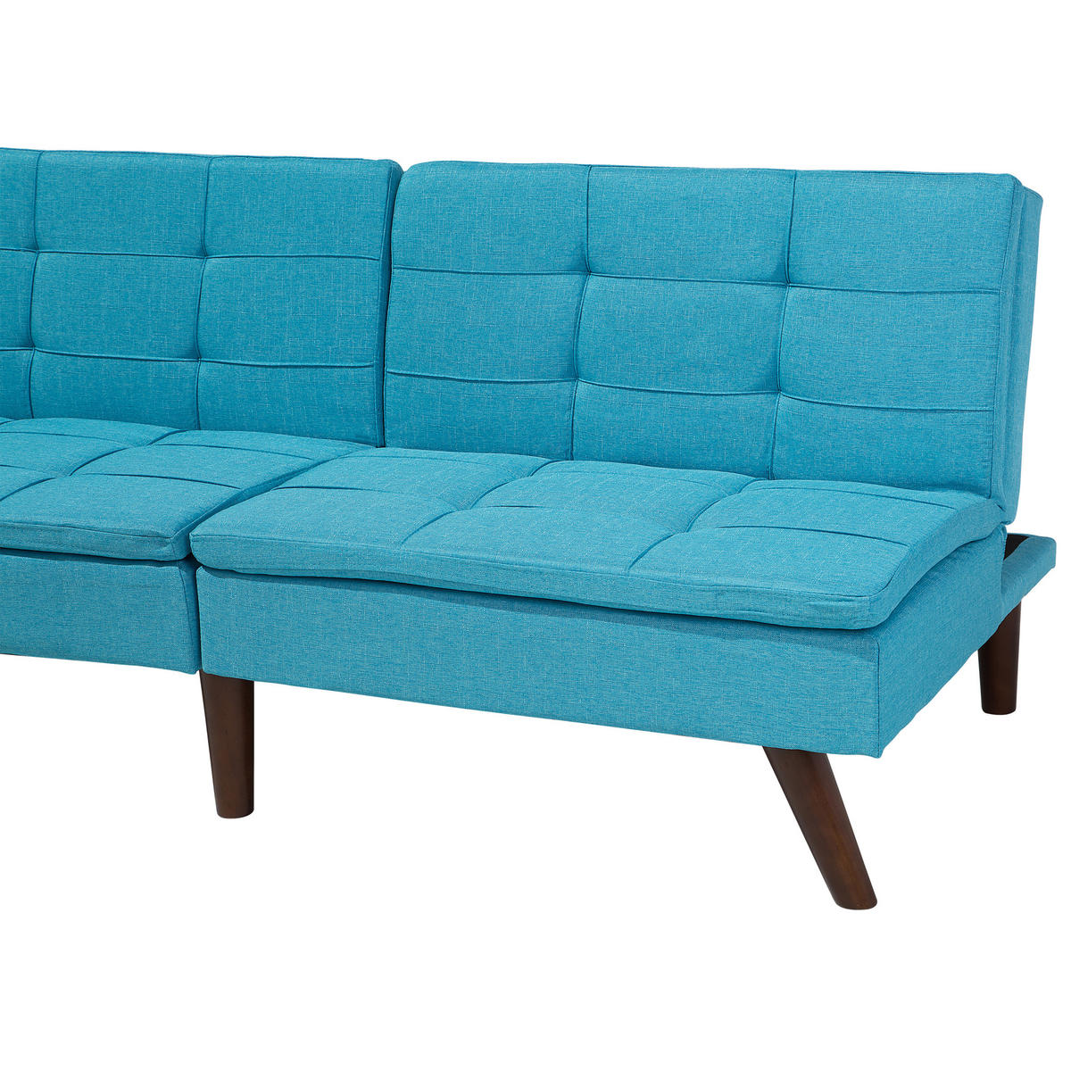 3-SITZER-SCHLAFSOFA Polyester Blau Ronne - Hellblau, Textil (180/76/95cm) - Beliani