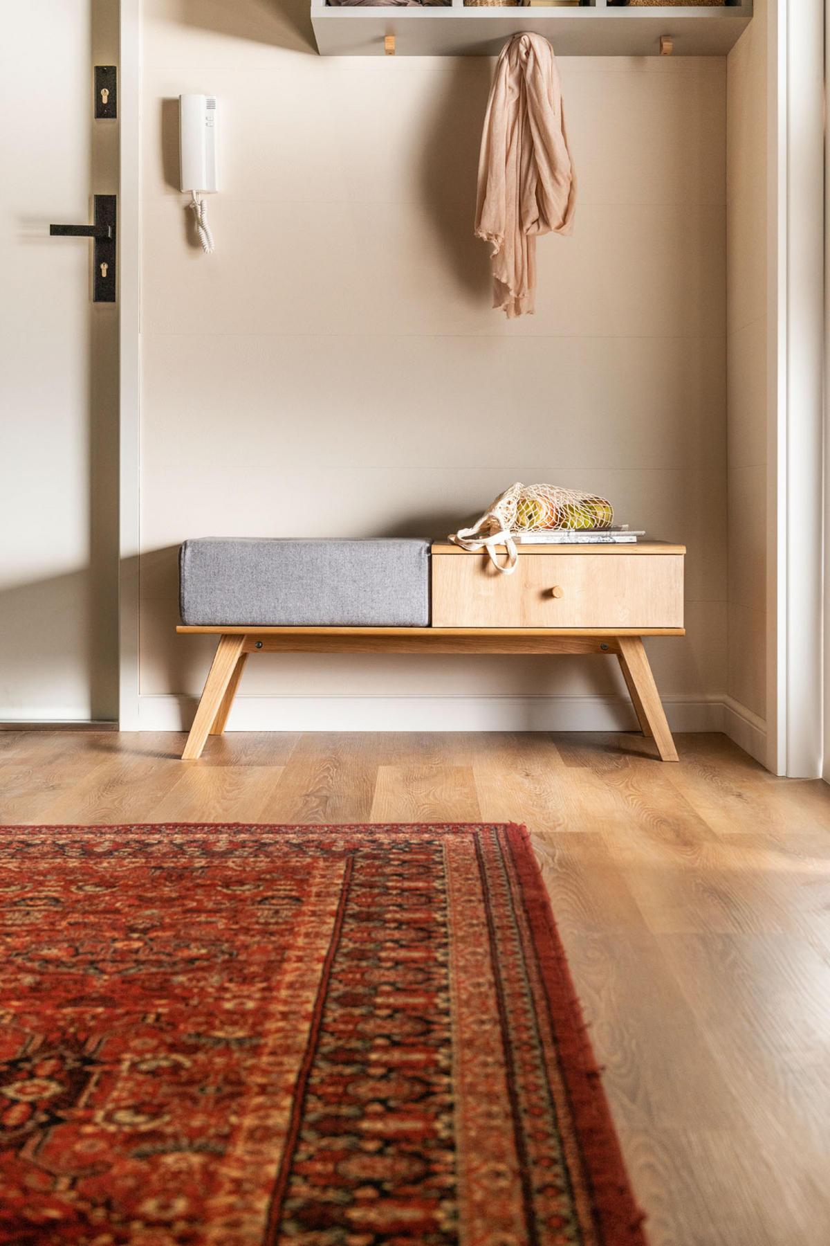 SITZBANK MIT SCHUBLADE NATURE - Weiß, Holzwerkstoff (100/43/40cm) - Vox Möbel