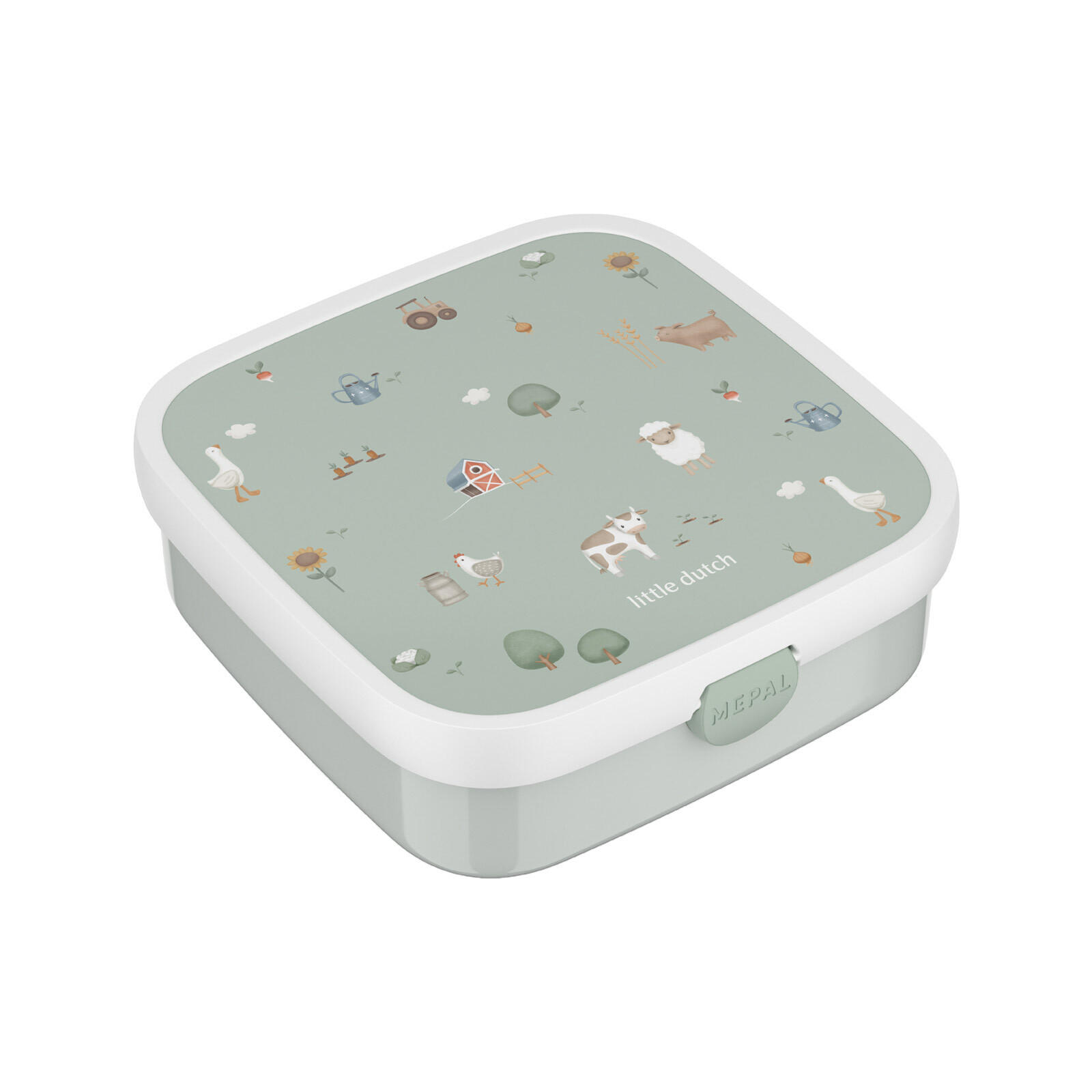BROTDOSE XL Campus (2025) Little Farm 1,3 l - Grün, Kunststoff (18.2/6.1/18.2cm) - Mepal