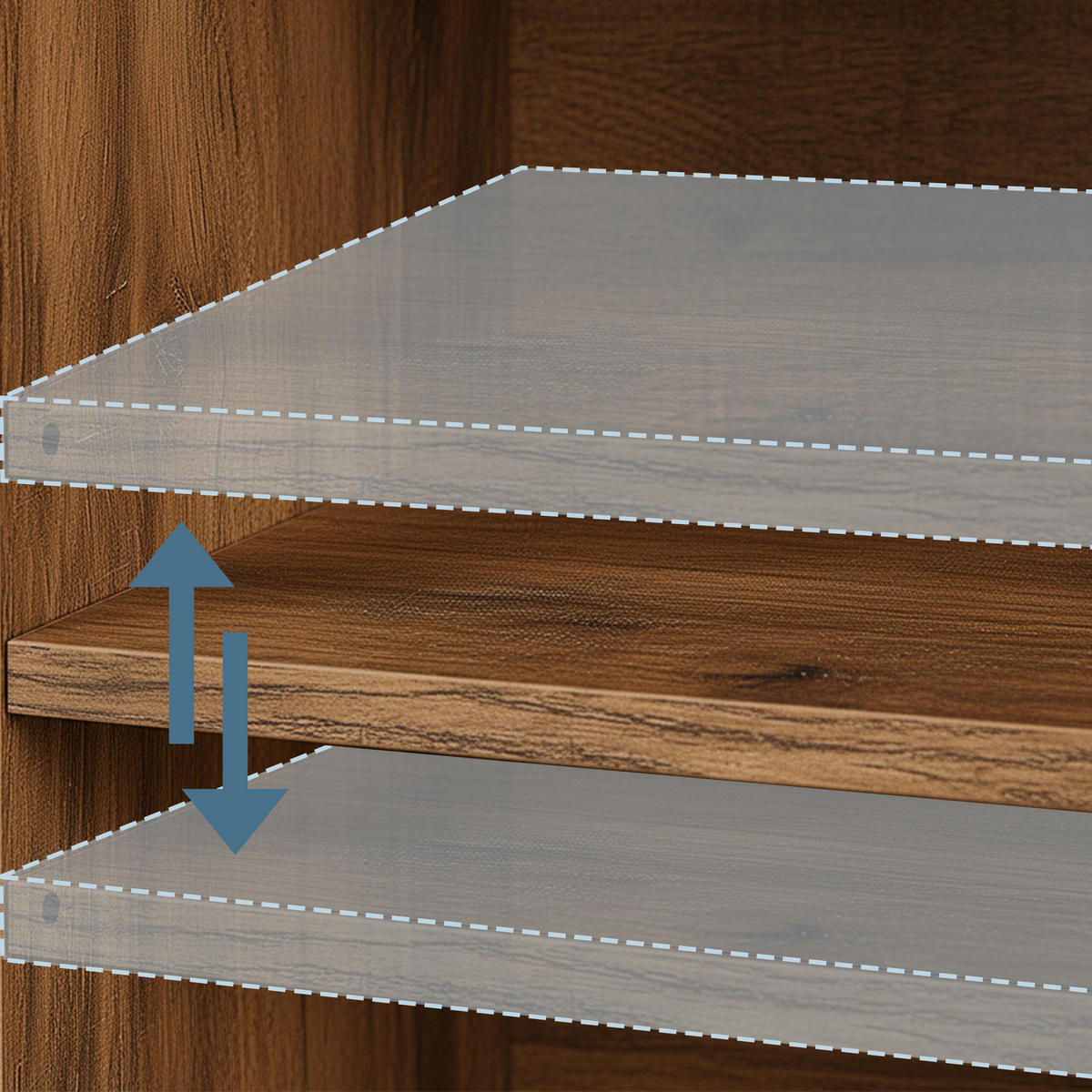 KOMODA - hnedá, kov/kompozitné drevo (70/80/30cm) - Relaxdays