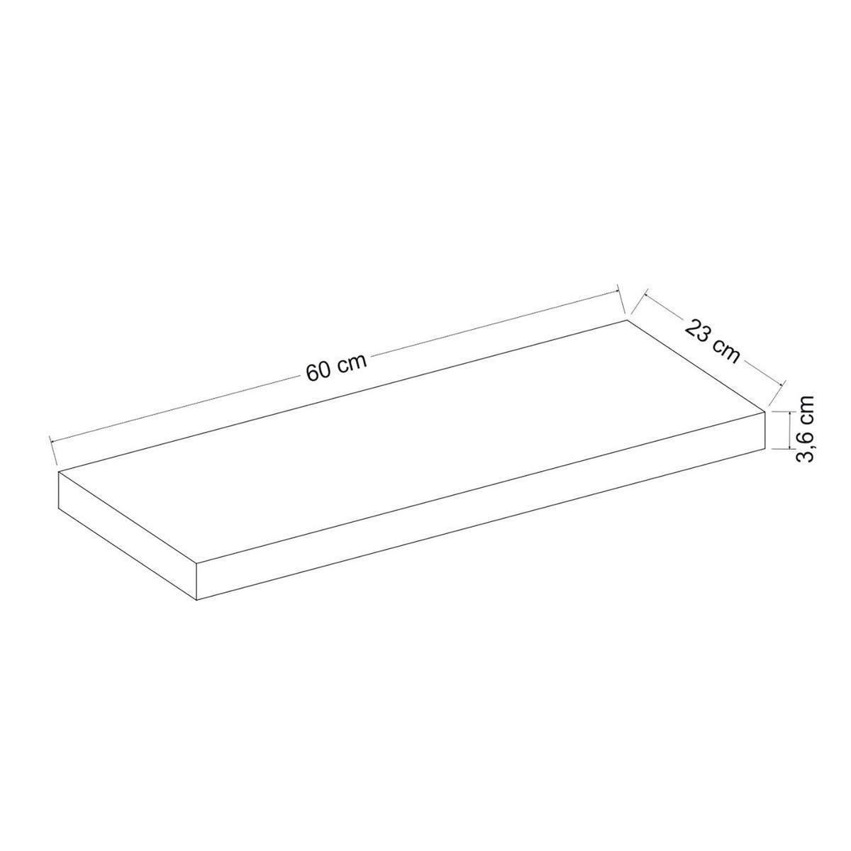 WANDREGAL Bredebro - Weiß, Holzwerkstoff (60/3.6/23cm) - [en.casa]