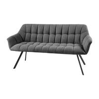 SITZBANK PAPILLON Flachgewebe Metall Anthrazit 165 cm - Schwarz/Grau, Textil/Metall (165/85/65cm) - riess-ambiente