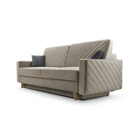SCHLAFSOFA - California - Paros - 03 Cappuccino - Hellbraun, Holz (230/96/97cm) - Möblo