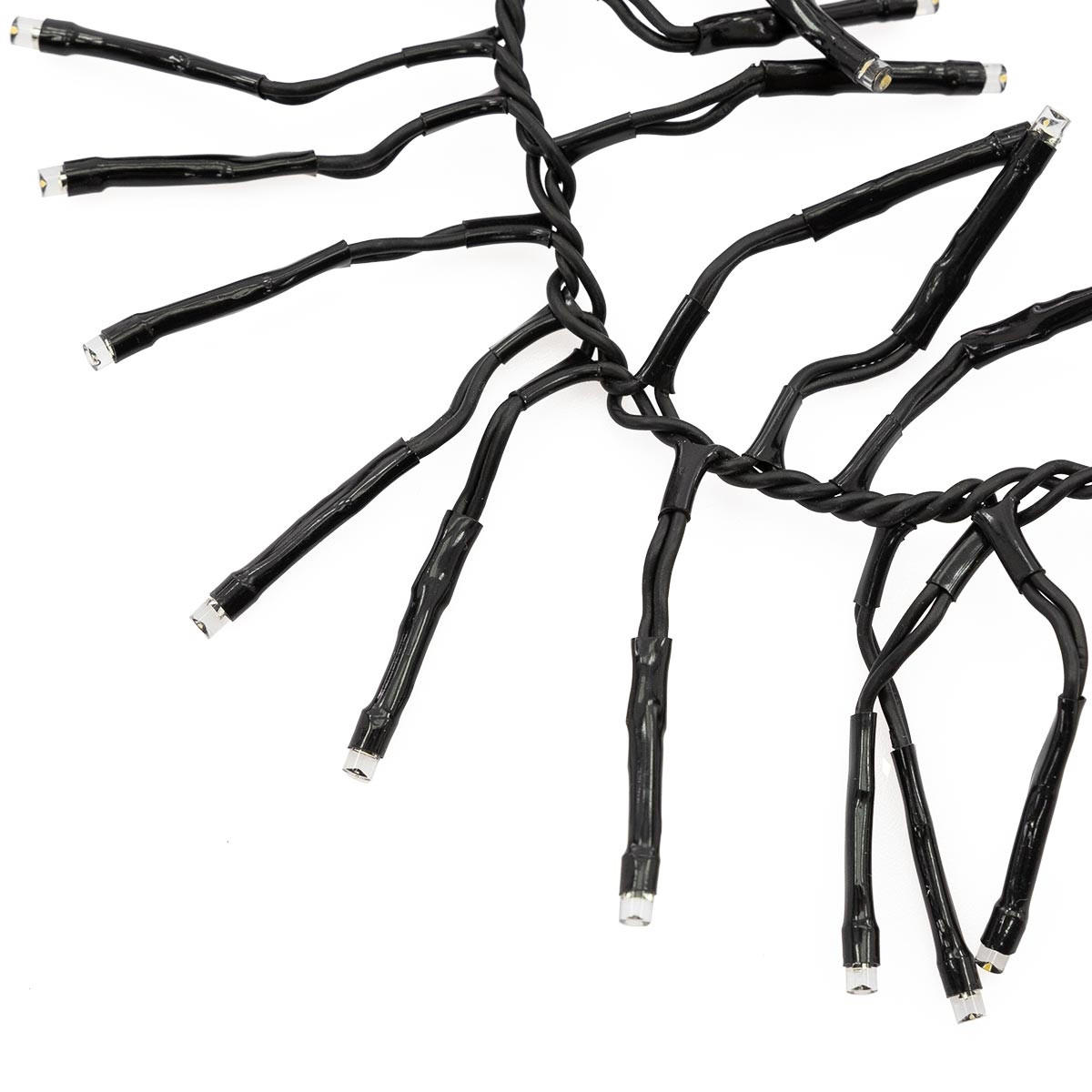 LED CLUSTER LICHTERKETTE 5,5m 768 LED Warmweiß Wetterfest Innen/Außen - Dunkelgrün, Kunststoff (550cm) - ECD-Germany