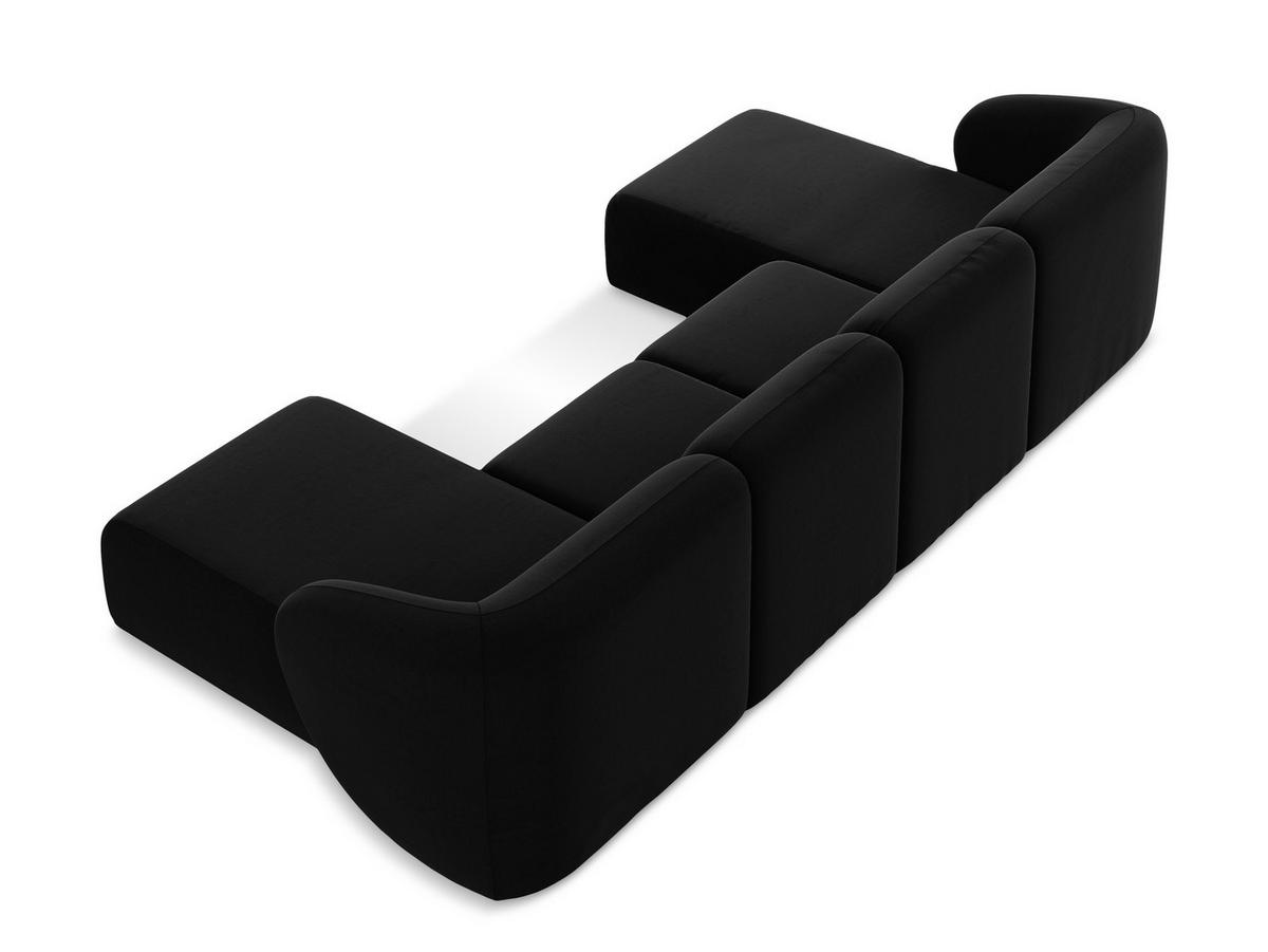 SOFAELEMENT Rechts Bouclé Stoff Braun - Schwarz/Mokka, Holzwerkstoff/Kunststoff (91/75/166cm) - Makamii