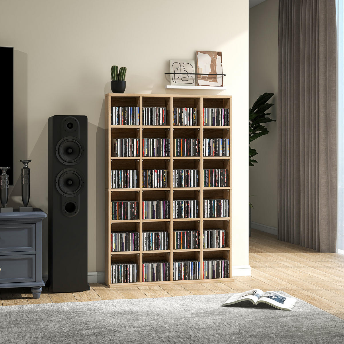 CD-REGAL DE-14443 Naturholz - Naturfarben, Holzwerkstoff (20/130.5/89cm) - ComfortXL