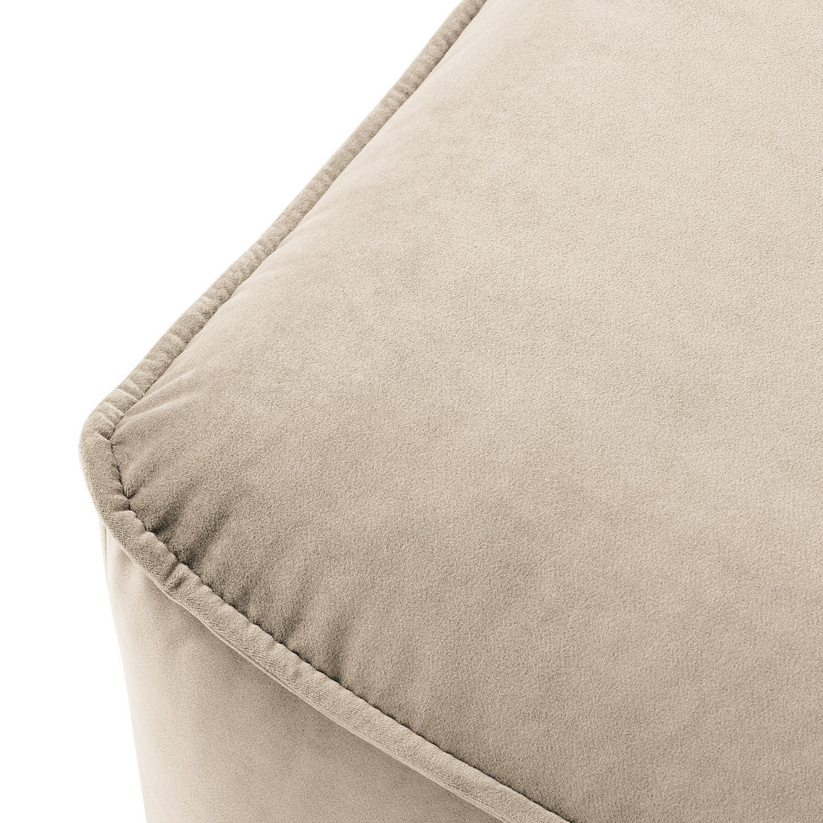 POLSTERHOCKER - Beige/Schwarz, Holz/Kunststoff (103/42/90cm) - home24