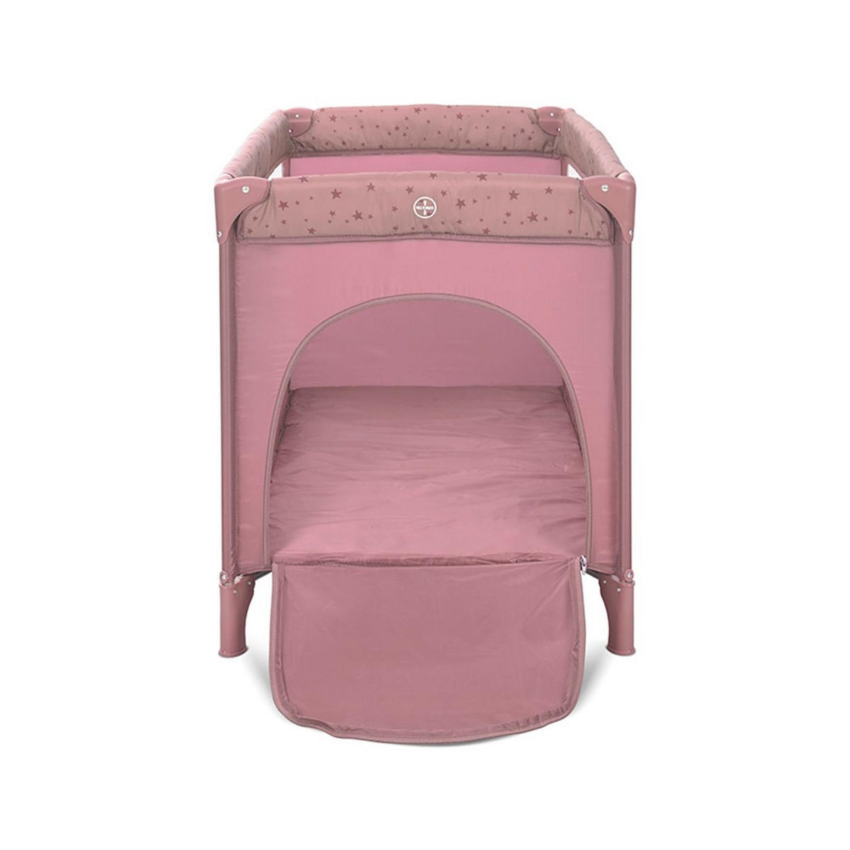 REISEBETT Carina 2 Ebenen pink Matratze Tragetasche faltbar Räder mit Bremse - Pink, Kunststoff (67/125cm) - Lorelli