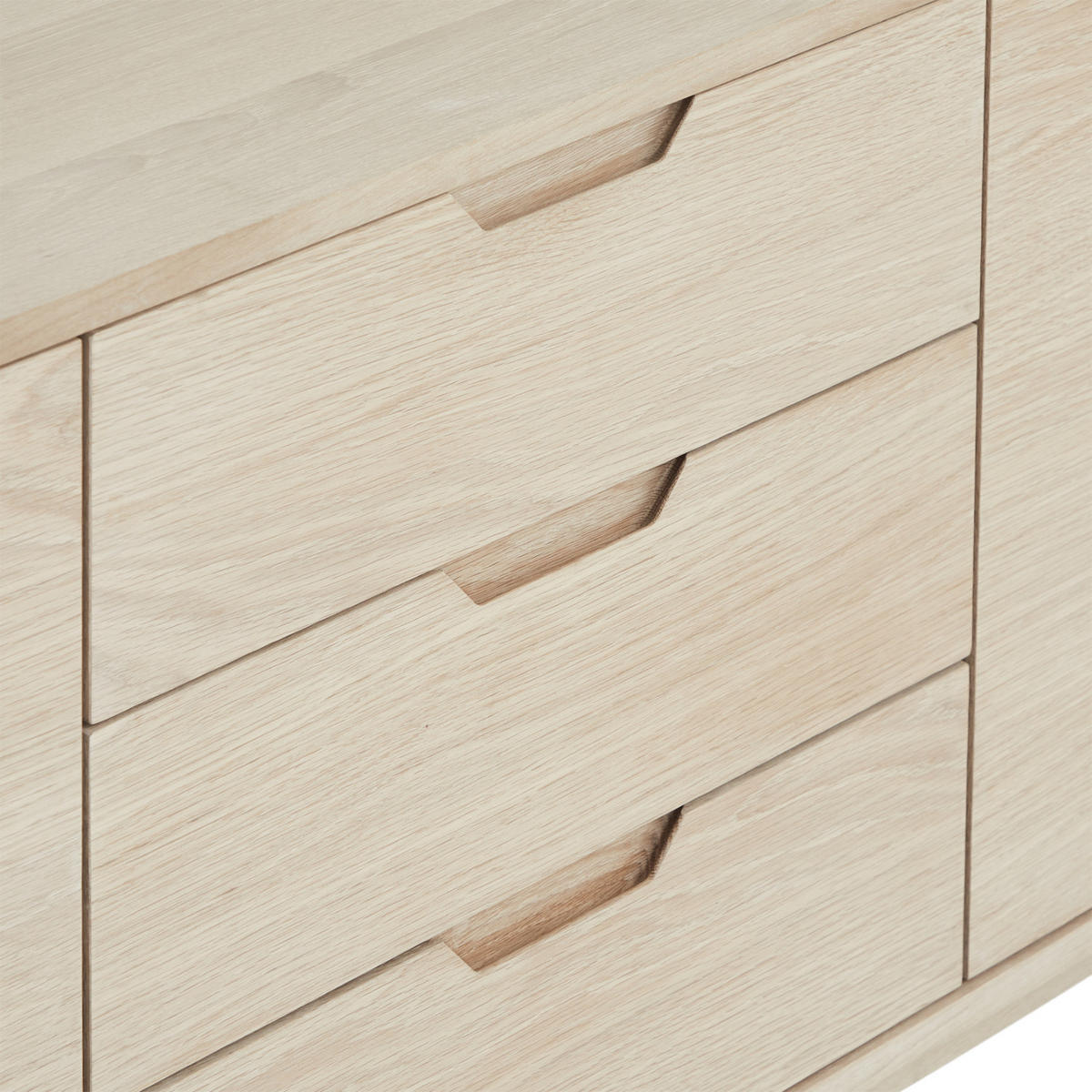 SIDEBOARD Eiche massiv - Eiche Bianco/Eichefarben, Holz/Holzwerkstoff (180/75/45cm) - Furnhouse