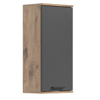 HÄNGESCHRANK MASON (B/H/T: ca. 37/77/24 cm) in Nox Oak Nachbildung/Basalt grau - Eichefarben, Holzwerkstoff (37/77/24cm)