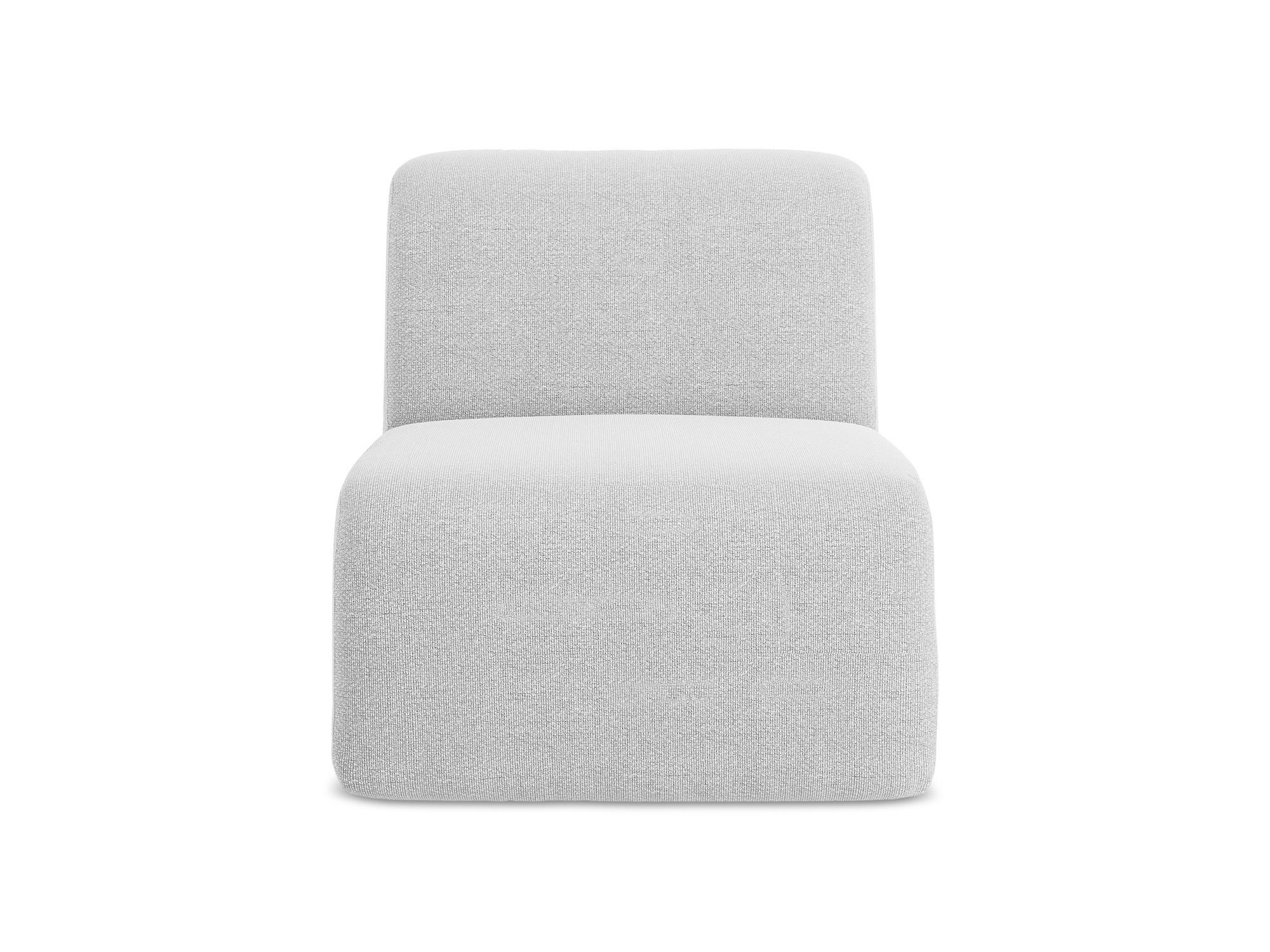 SOFAELEMENT Bouclé Stoff Grau - Silberfarben/Schwarz, Holzwerkstoff/Kunststoff (70/75/94cm) - Makamii