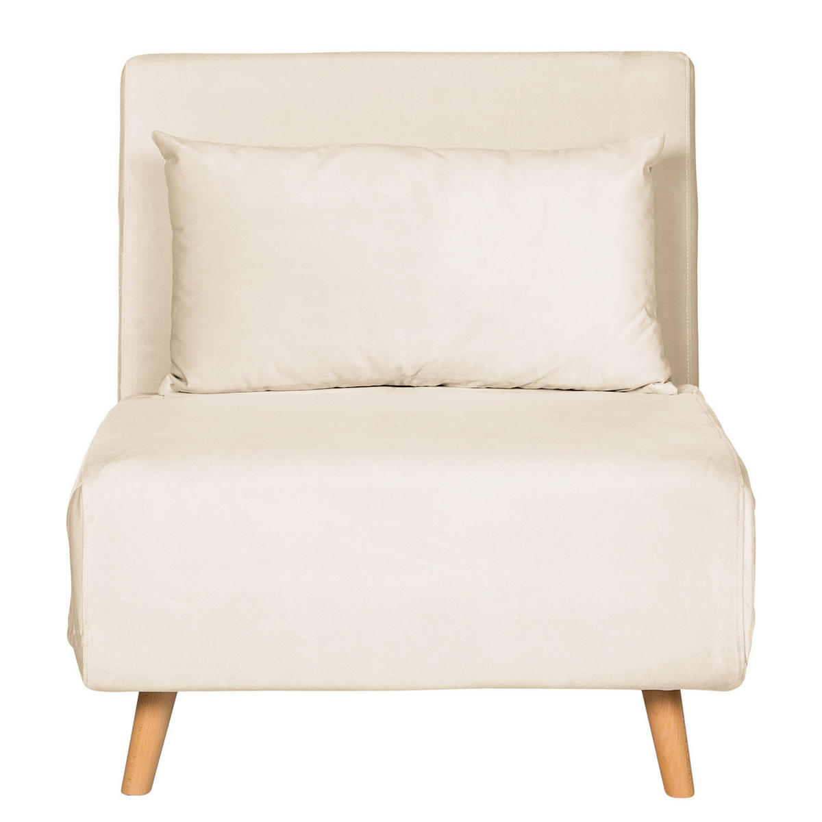 SCHLAFSESSEL - Buchefarben/Creme, Holz/Buchenholz (77/81/90cm) - home24