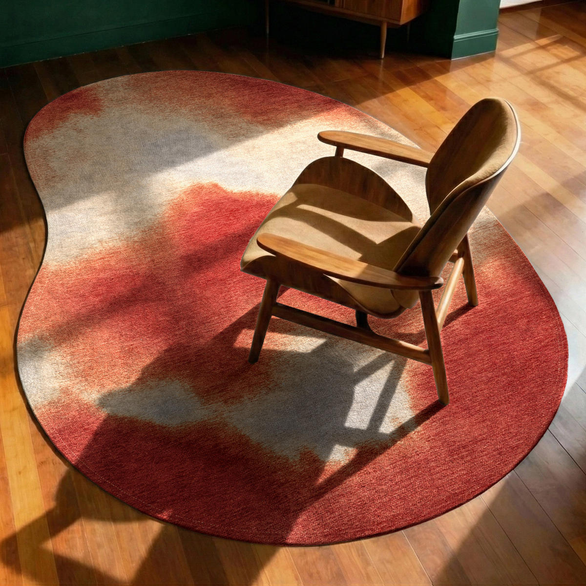 PREPROGA Aquarelle Rust 170/235 cm - rdeča, umetna masa/tekstil (170/235cm) - Louis De Poortere