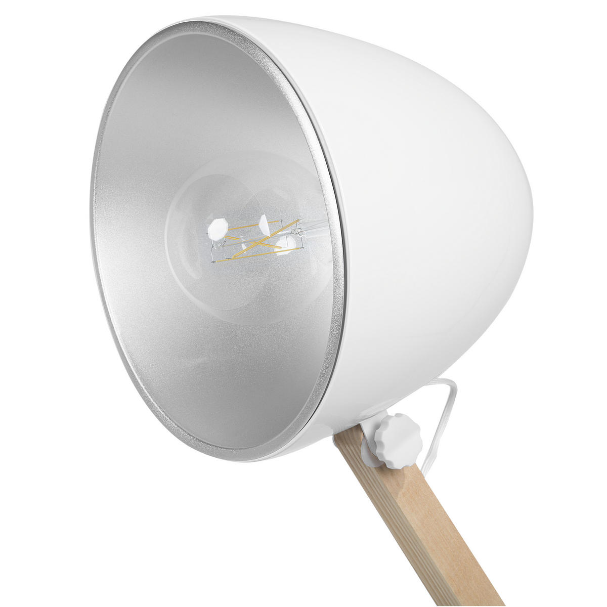 STEHLAMPE Hetton 35/35/175 cm - Weiß, Holz (35/35/175cm) - Beliani
