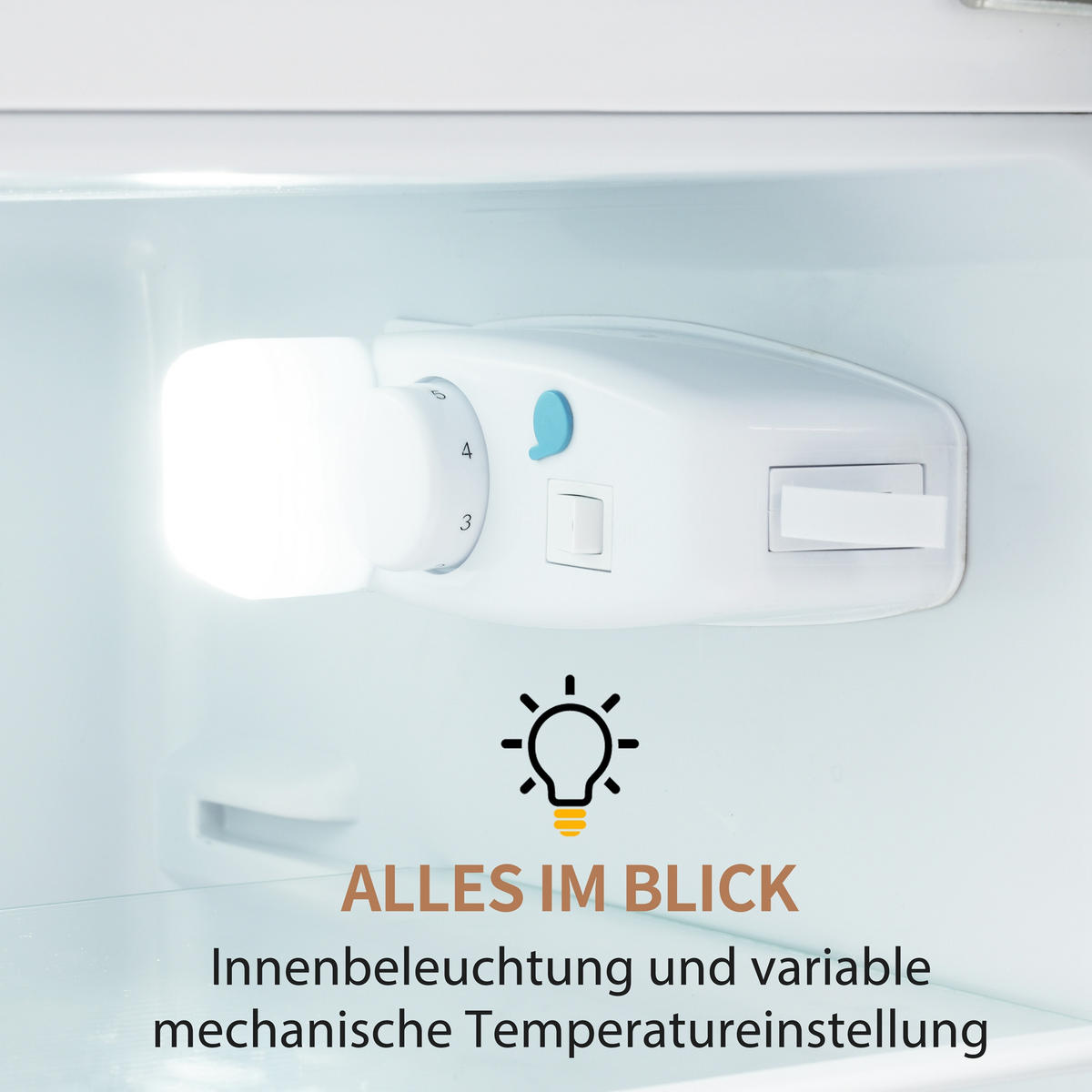 RETRO KÜHLSCHRANK 105cm 92L Doppeltür LED Gefrier E Klasse - Weiß, Kunststoff (41/45.5/105.5cm) - FLIEKS