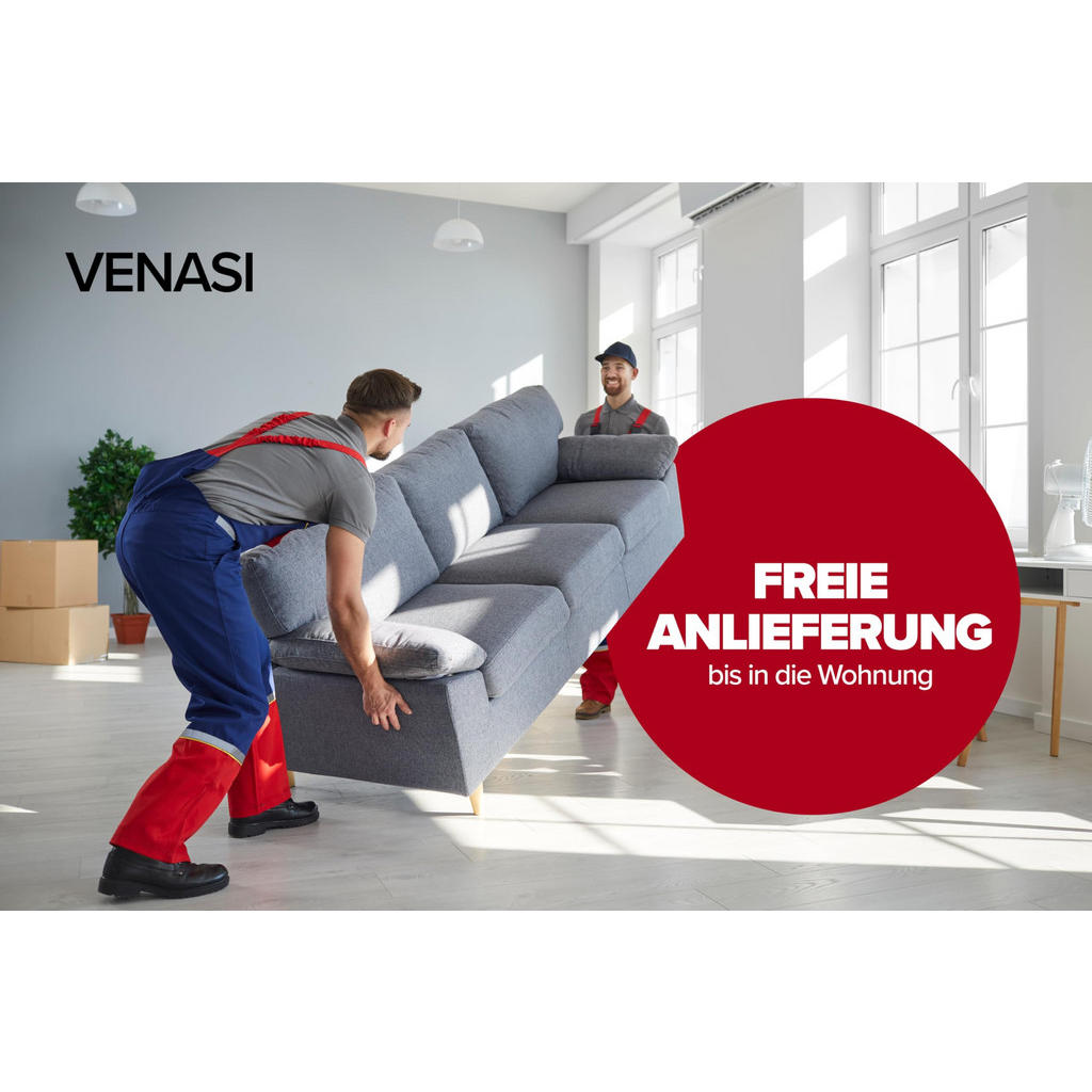 Thumbnail - Venasi Möbel Boxbett, Braun, Holzwerkstoff, H2 + H3, 140x200 cm, Schlafzimmer, Betten, Boxspringbetten