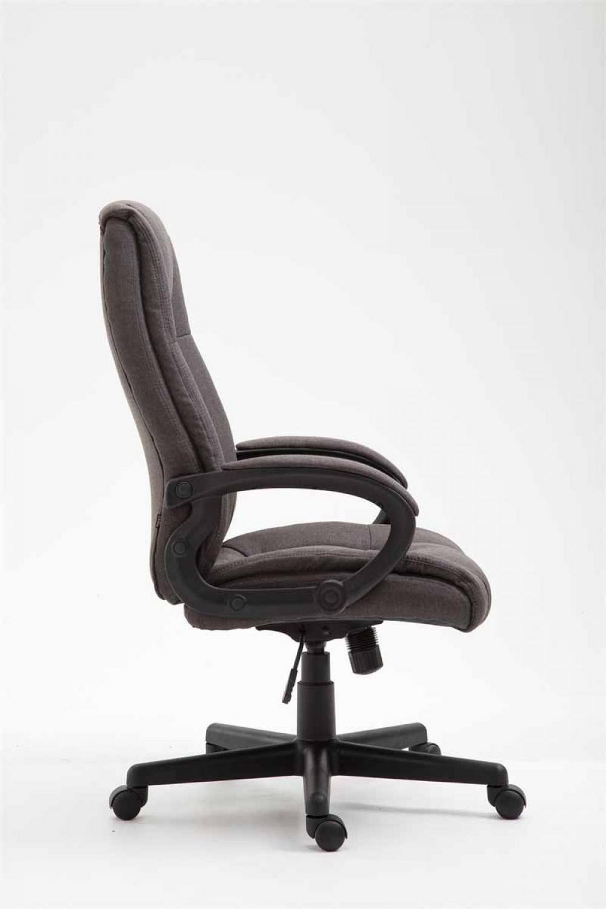 DREHSTUHL Stoff Dunkelgrau - Dunkelgrau/Schwarz, Kunststoff/Textil (66/106/70cm) - CLP
