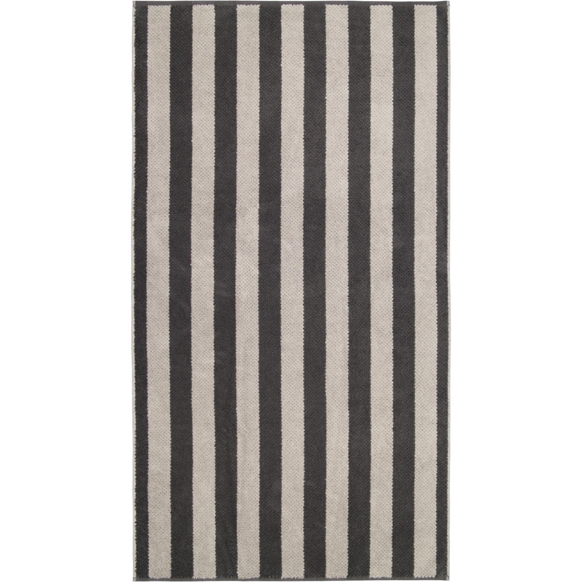 HANDTÜCHER PURE STRIPES 6502 BASALT - 77 - Grau, Textil (80/150cm) - Cawoe