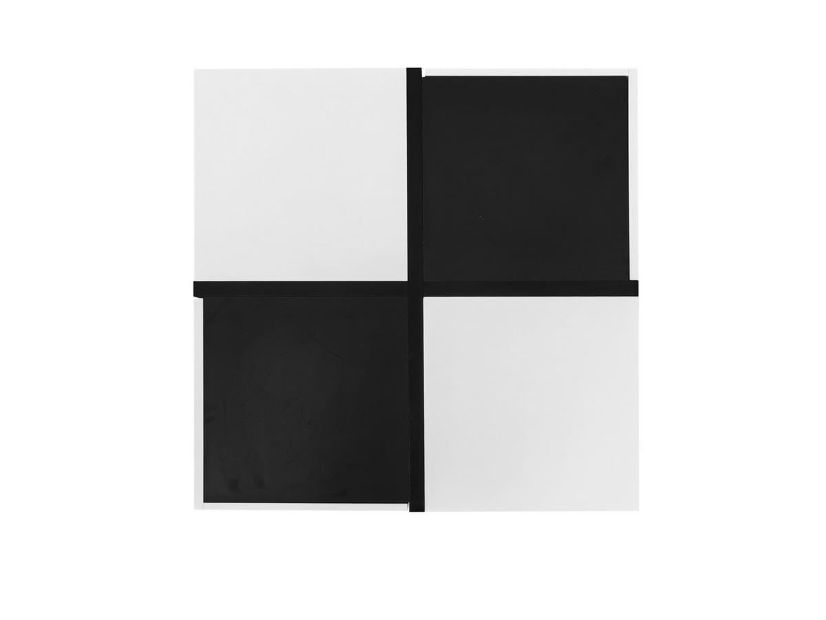 COUCHTISCH in Schwarz und Weiß mit Schubladen für Wohnzimmer, B70/T70/H35.5 cm - Schwarz/Weiß, Holzwerkstoff/Metall (69.7/69.7/35.3cm) - STILVORA
