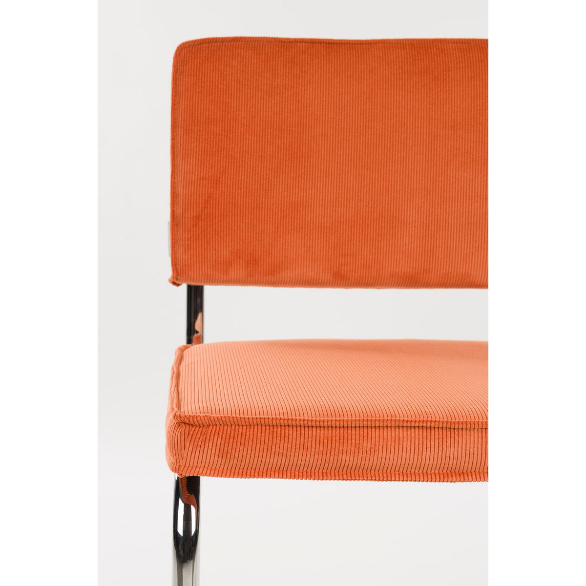 ESSZIMMERSTUHL Ridge Kink Rib Orange - 2 er Set - Orange, Textil (48/85/50cm) - Zuiver