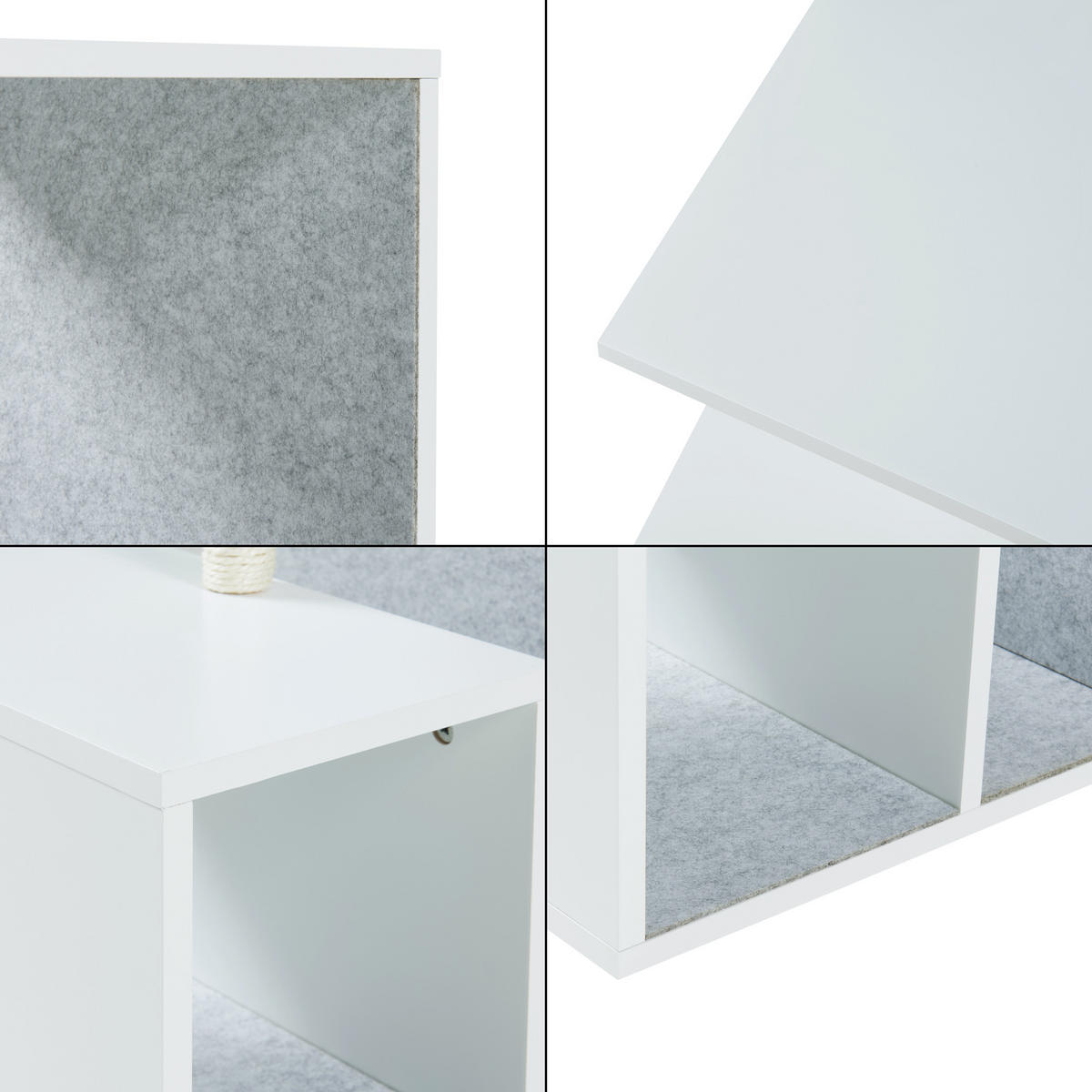BEISTELLTISCH Masfjorden - Weiß, Holzwerkstoff (40/40/60cm) - [en.casa]