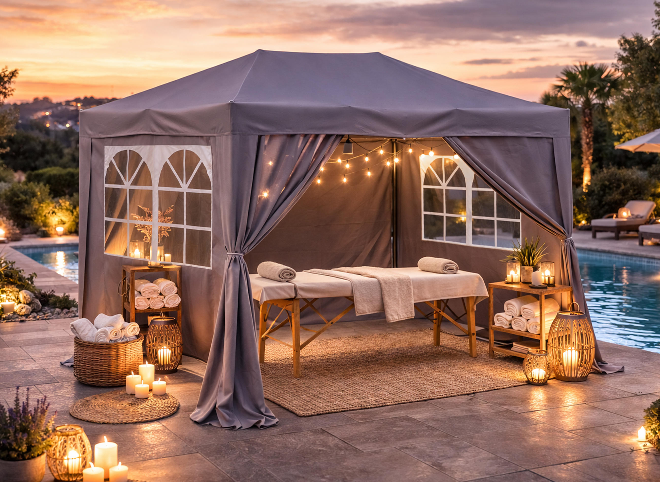 FALTPAVILLON 2x3m Smoky Grau - Grau, Metall (200/245/300cm) - QUICK STAR