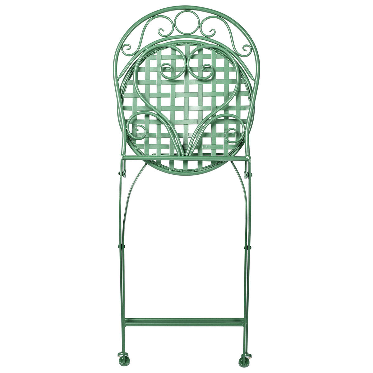 GARTENSTUHL 2er Set Metall Grün Albinia - Grün, Metall (42/94/55cm) - Beliani