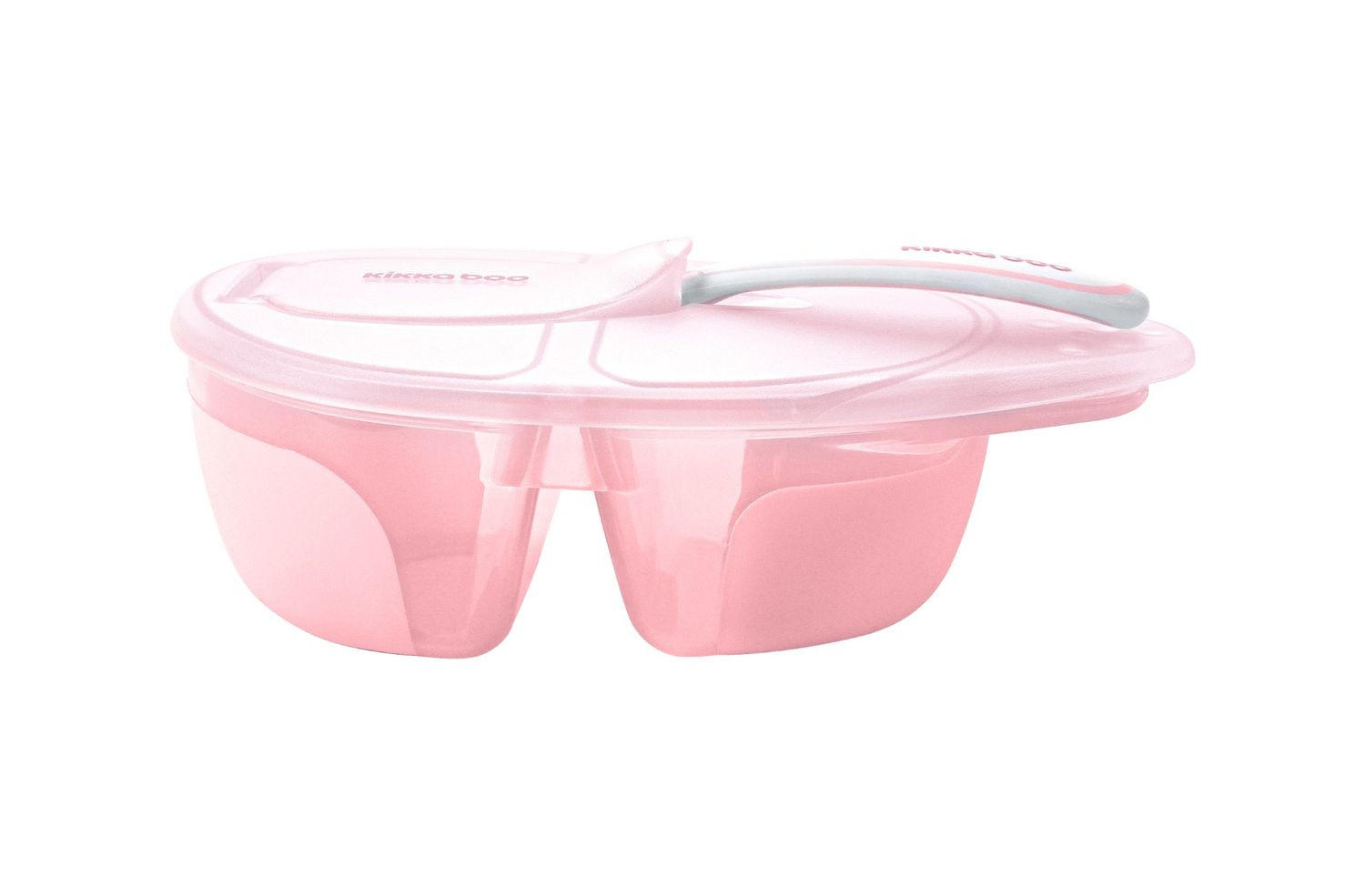 KINDERSCHÜSSEL Tasty Doppelkammer rosa Deckel, 150 ml, 120 ml, ab 6 Monate, ab 6 Monaten, leicht zu reinigen - Rosa, Kunststoff (10/6/18cm) - Kikka boo