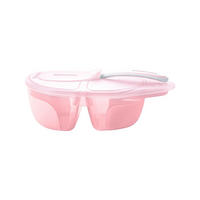 KINDERSCHÜSSEL Tasty Doppelkammer rosa Deckel, 150 ml, 120 ml, ab 6 Monate, ab 6 Monaten, leicht zu reinigen - Rosa, Kunststoff (10/6/18cm) - Kikka boo