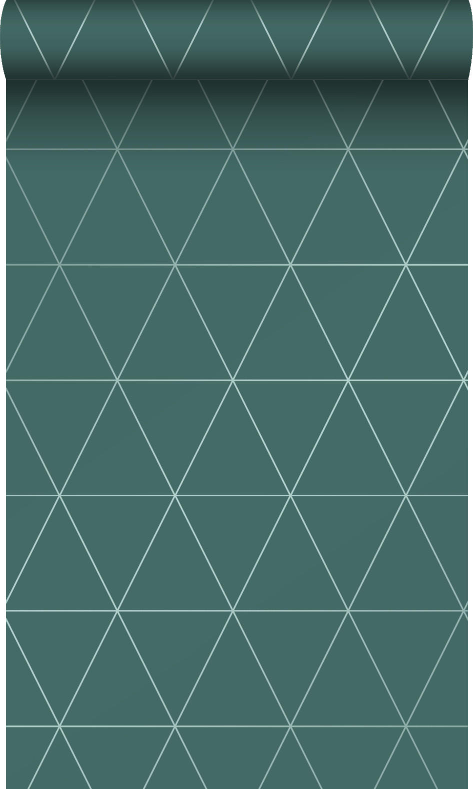 TAPETE grafische Dreiecke 53 cm x 10.05 m - Grün, Papier (53/1000cm) - Origin Wallcoverings