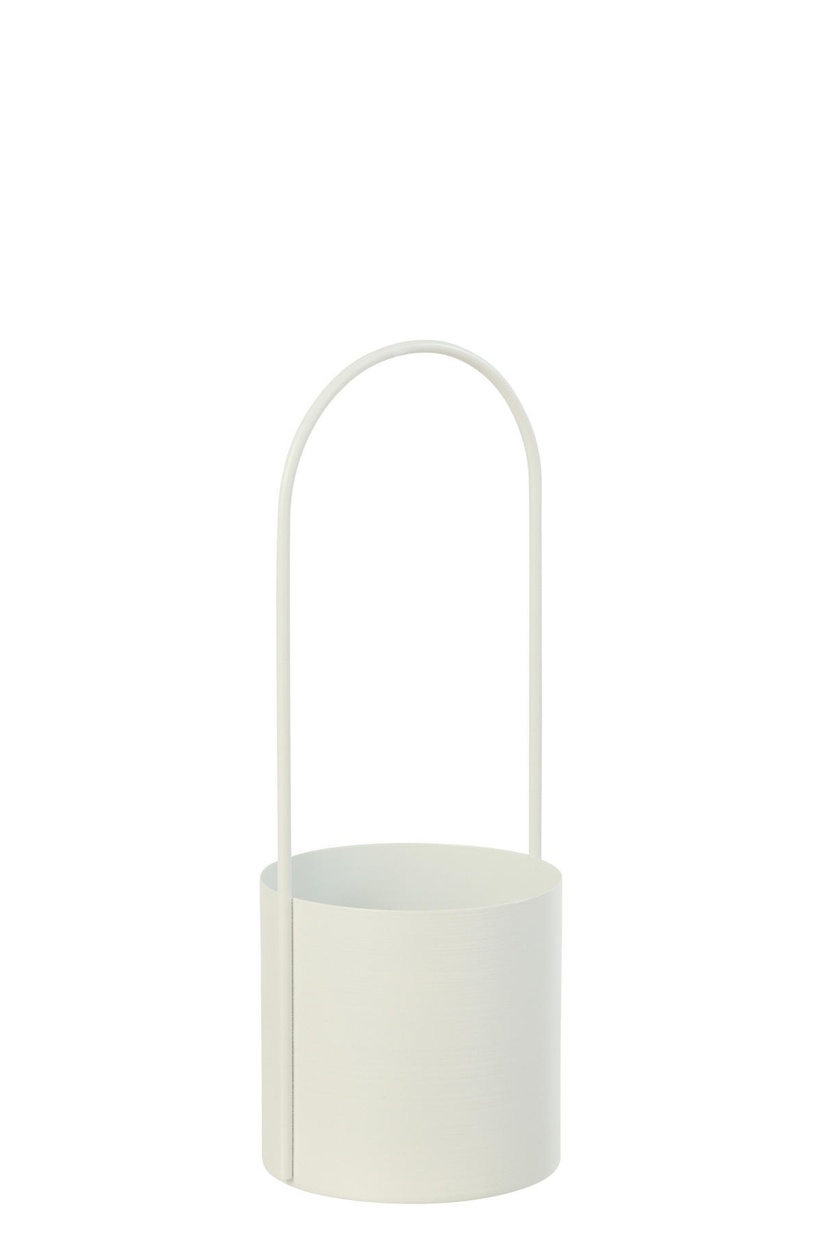 BLUMENTOPF EISEN Weiß - Weiß, Metall (13/36cm) - J-Line