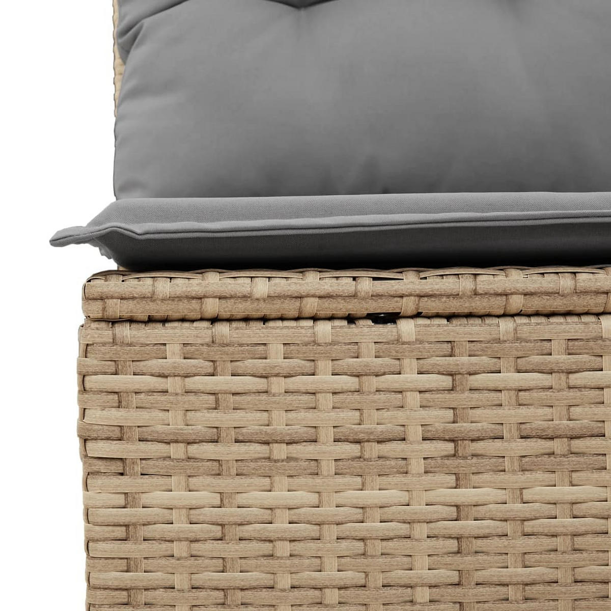 GARTEN-SOFAGARNITUR 4-teilig Mit Kissen Beige Poly Rattan - Beige, Kunststoff - vidaXL
