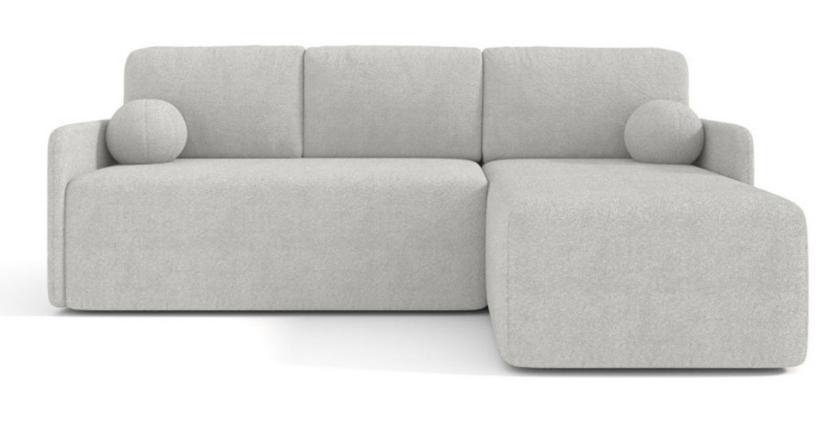 ECKSOFA Grau BLUMEN Boucle Rechts - Grau, Textil (212/142cm) - Sepro Meble