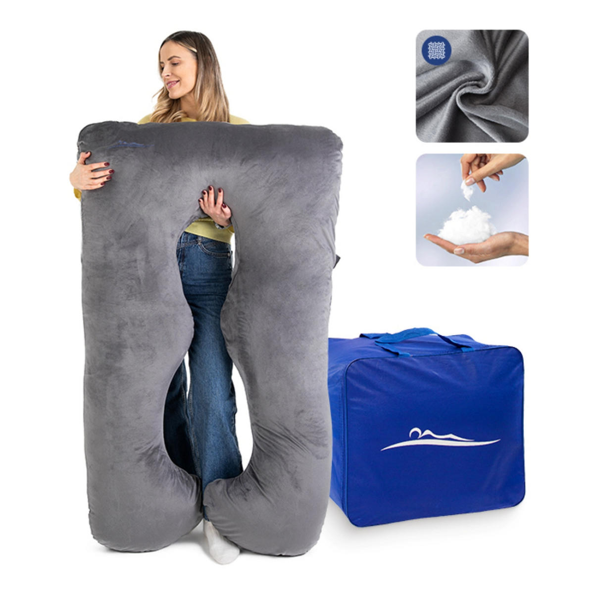 KOMFORTKISSEN - grau - Grau, Textil (100/150cm) - KomfortKissen