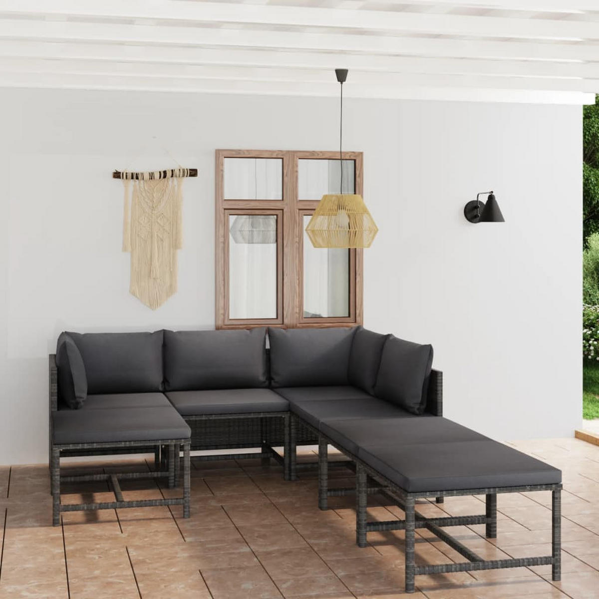 GARTENSET Reid 7-teilig - Grau, Metall - Nettlife