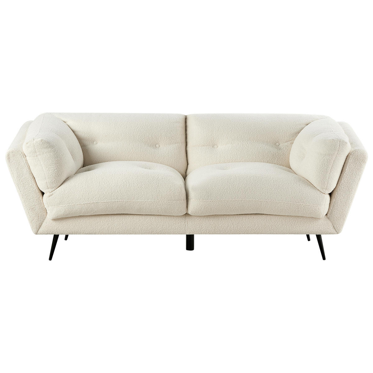 POHOVKA 3-místná Bouclé Bílá Lenvik - bílá, textil (210/75/90cm) - Beliani