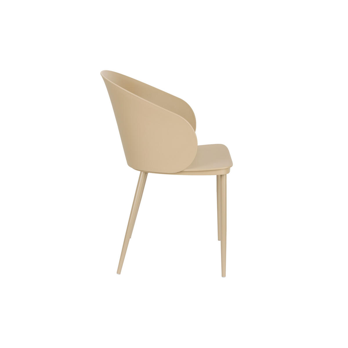 ESSZIMMERSTUHL Gigi Beige - 2 er Set - Weiß, Kunststoff (56.5/80.5/55.5cm) - Housecraft Living