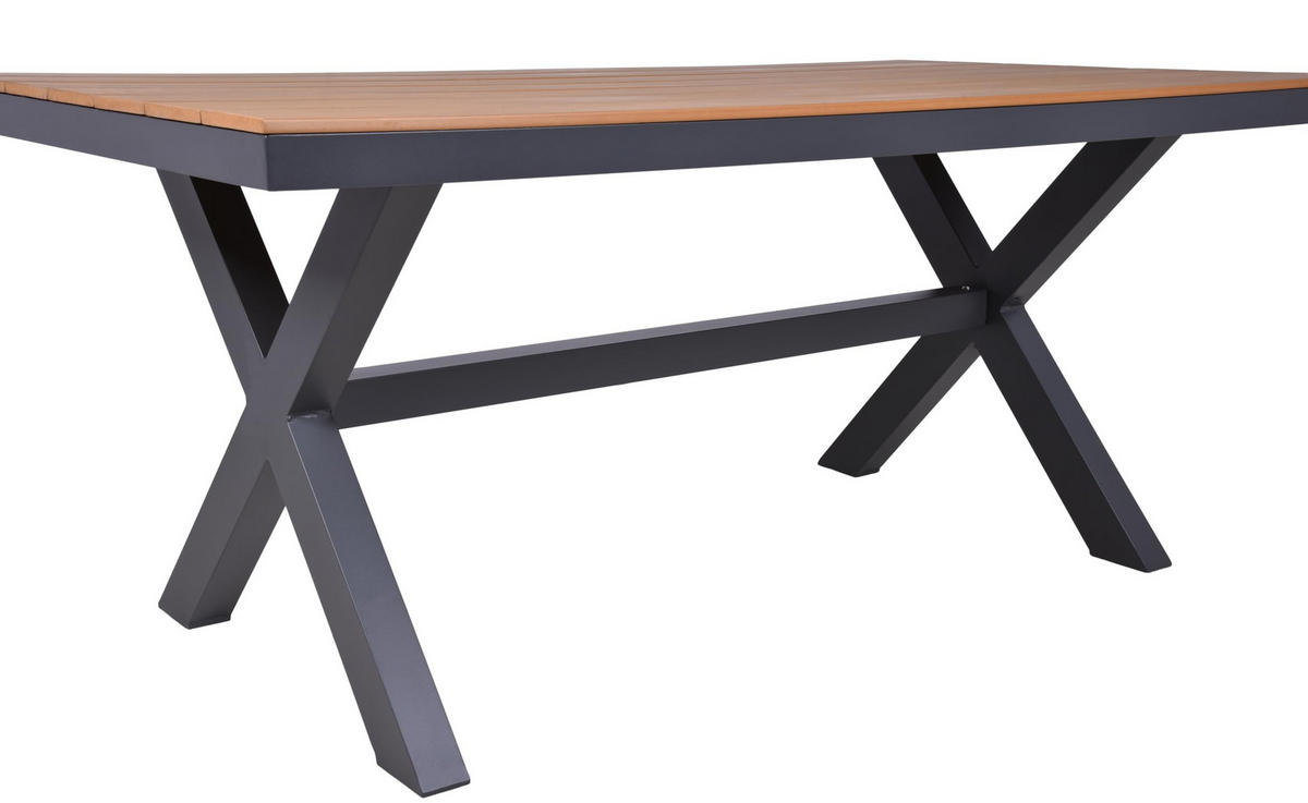 GARTENTISCH Kim Terrassentisch - Braun, Kunststoff (173/93.5/75cm) - DELUKE