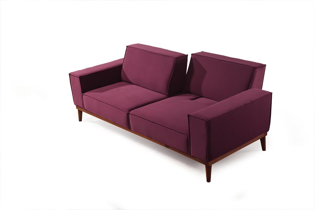 SOFA Retry 3-Sitzer Violett - Violett, Holz/Textil (230/90/96cm) - Villa Möbel
