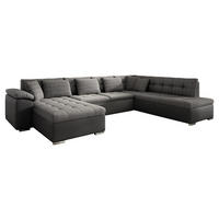 WOHNLANDSCHAFT Niko Bis, Seite: Links - Graphitfarben, Holz/Textil (348/76/205cm) - MIRJAN24