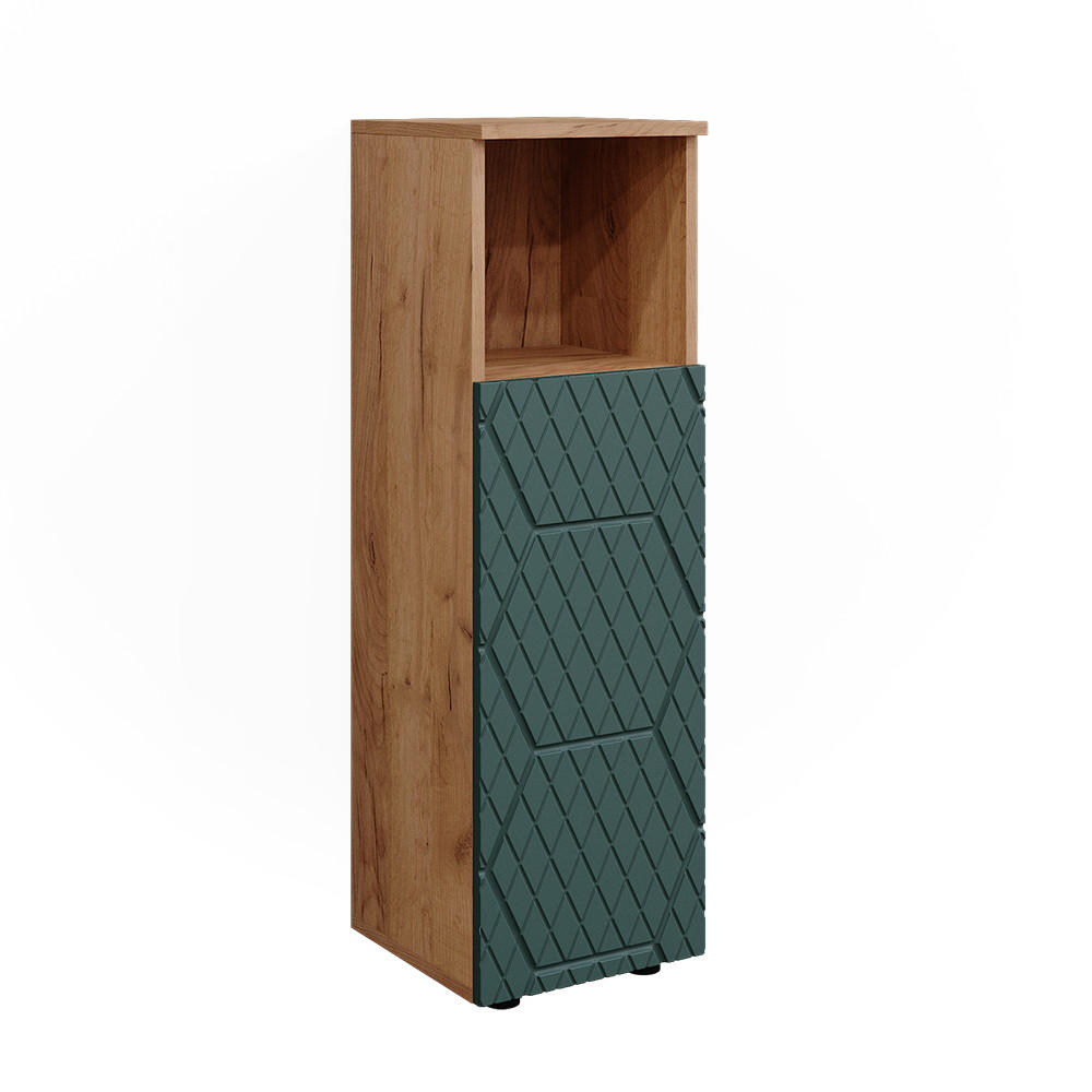 MIDISCHRANK Irma Goldkraft Eiche 30 x 95 cm - Grün, Holzwerkstoff (30/95/30cm) - Vicco