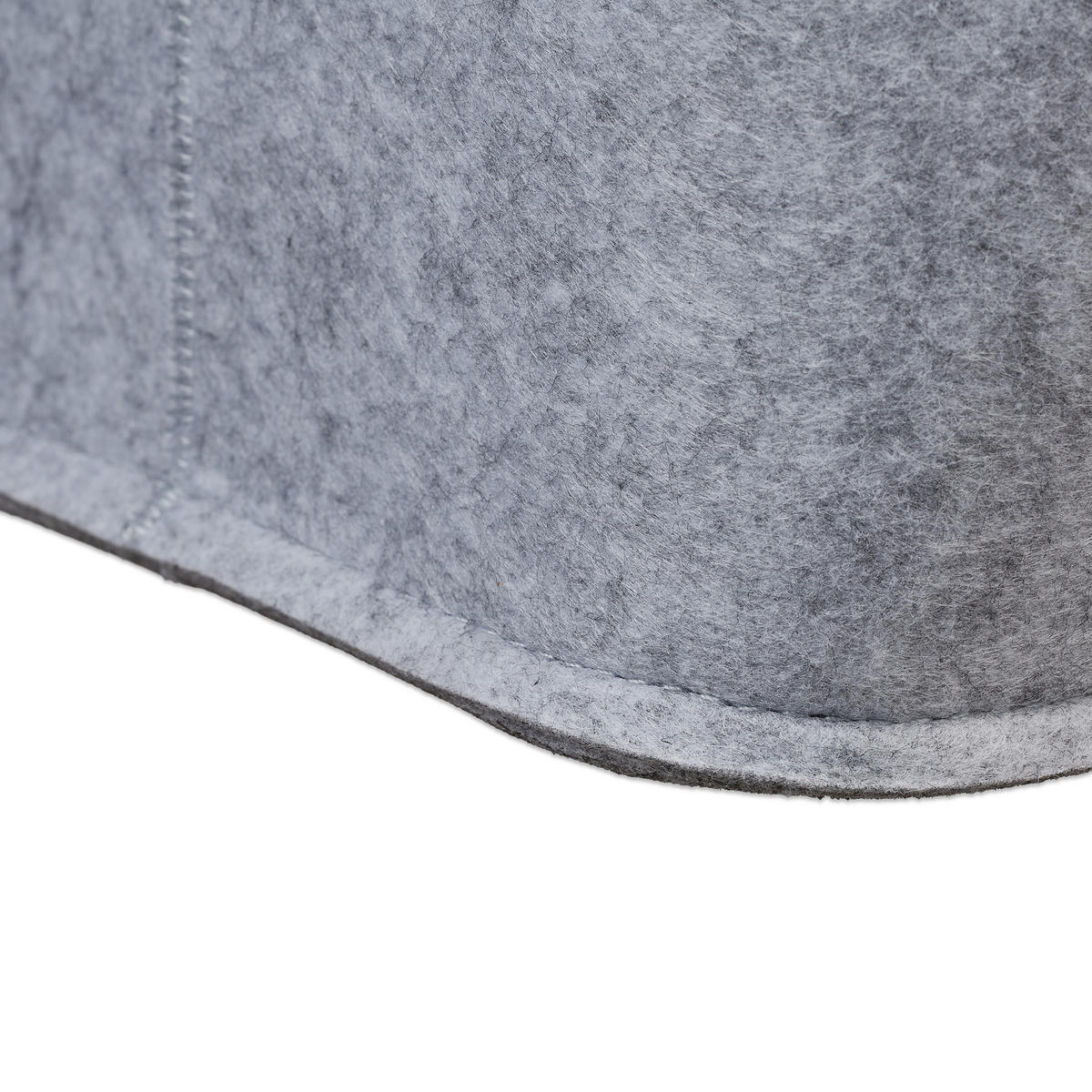 PLSTENÁ taška - sivá, drevo/textil (40/27/22cm) - Relaxdays