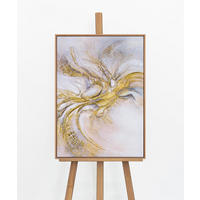 GEMÄLDE Sonnenwirbel Schattenfugenrahmen Eichefarben 70x50 cm - Eichefarben, Holz (70/50cm) - YS-art gallery